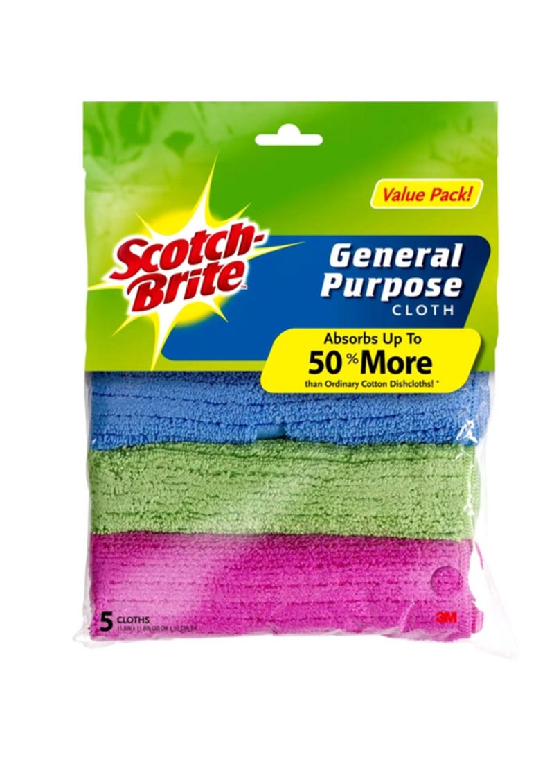 Scotch Brite General Purpose Microfiber Cleaning Cloth Multicolor 30 x 30 cm