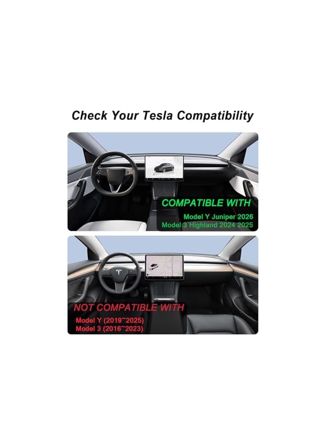 Green Tiger Phone Mount for Tesla Model 3 Highland Model Y Juniper 2025, Magnetic Phone Holder for Tesla Model 3 Model Y Accessories 2025, Easy Installation for MagSafe, Compatible with iPhone 16 15 14 13 12 - Image 2