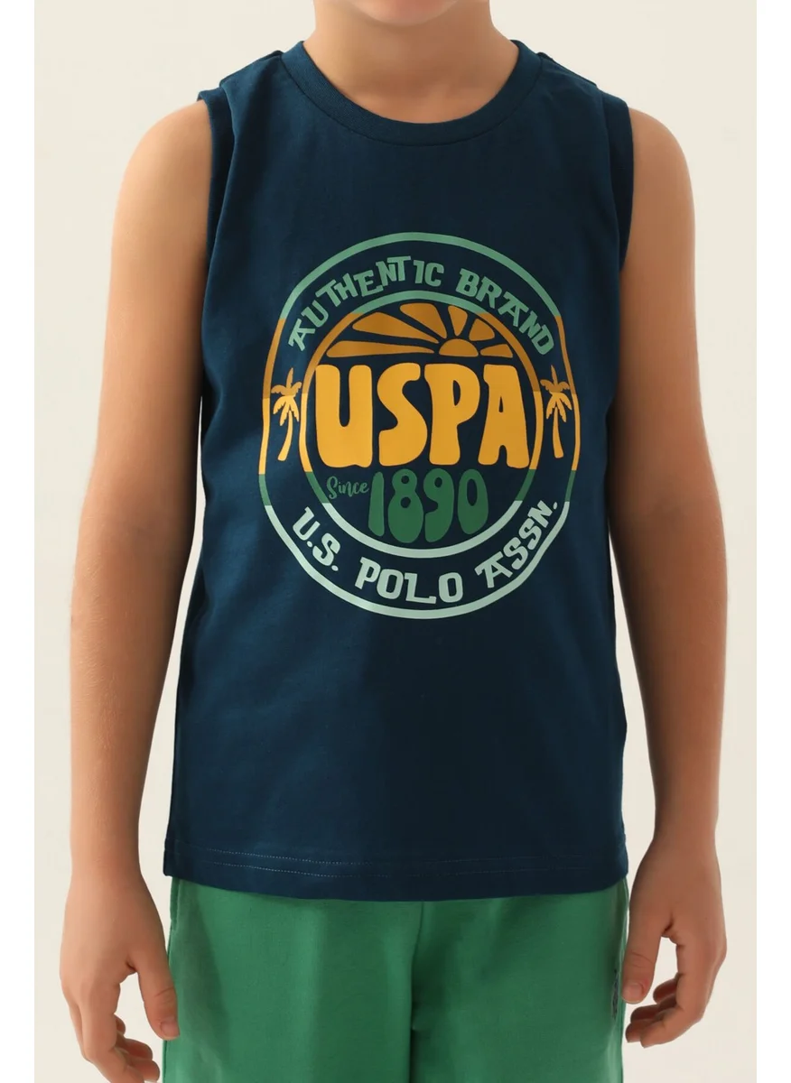 U.S. Polo Assn. Base. Polo Assn Licensed Tree Navy Blue Boy's Bermuda Suit