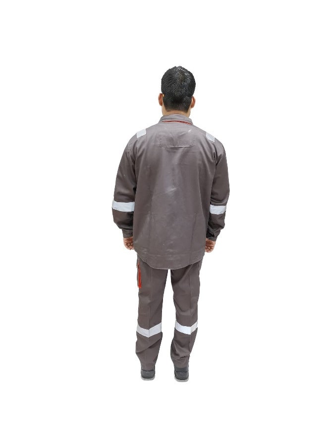 POWER Power Pant and Jacet Protective Workwear Suit – Grey, Durable & Comfortable Workwear – Ideal for Industrial & Construction Use – Size-M  - Image 3