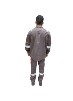 POWER Power Pant and Jacet Protective Workwear Suit – Grey, Durable & Comfortable Workwear – Ideal for Industrial & Construction Use – Size-M  - Image 3