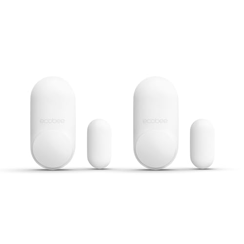 ecobee Smart Sensor for Doors & Windows 2 Pack - Wifi Contact Sensor for Home Security, Energy Savings - Compatible with Smart Thermostats - Temperature sensor, white - Image 1