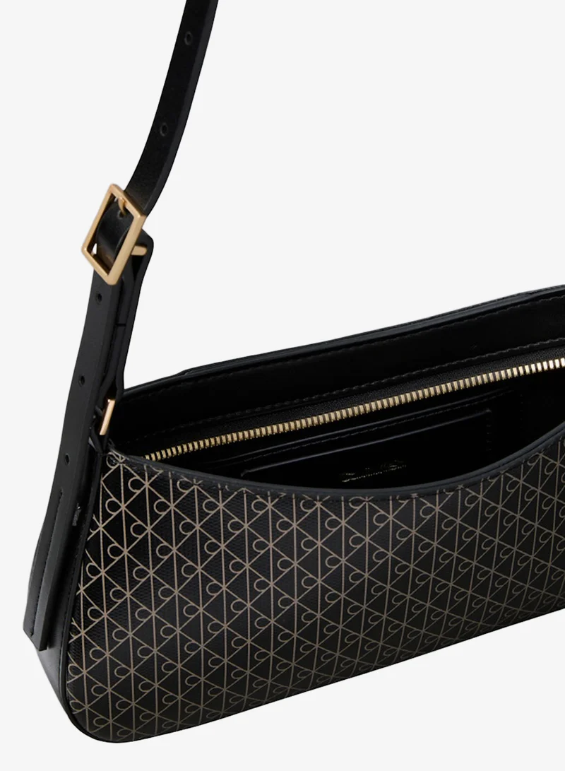 CALVIN KLEIN  Small Coated Emblem Logo Shoulder Bag for Women | Best Price UAE