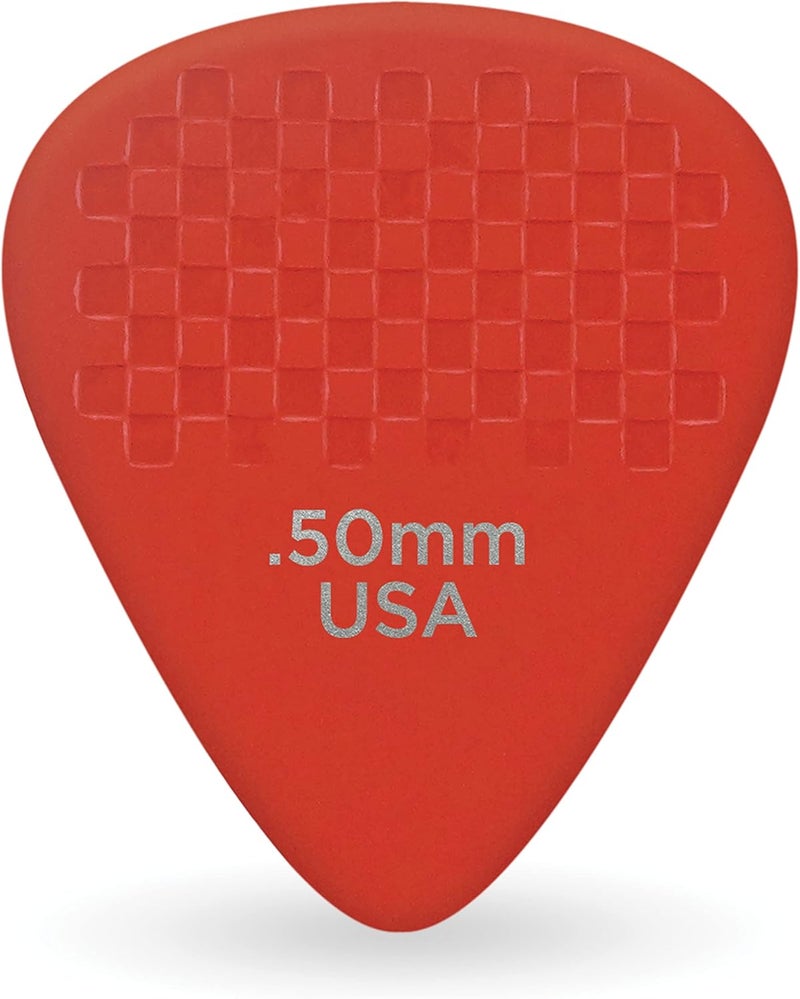بلانيت ويفز ريشات جيتار D'Addario DuraGrip - إكسسوارات الجيتار - نقش قبضة - ريشات جيتار بقبضة للجيتار الصوتي والجيتار الكهربائي وجيتار الباس - عبوة من 10 قطع، 0.50 مم - فائقة الخفة - Image 2