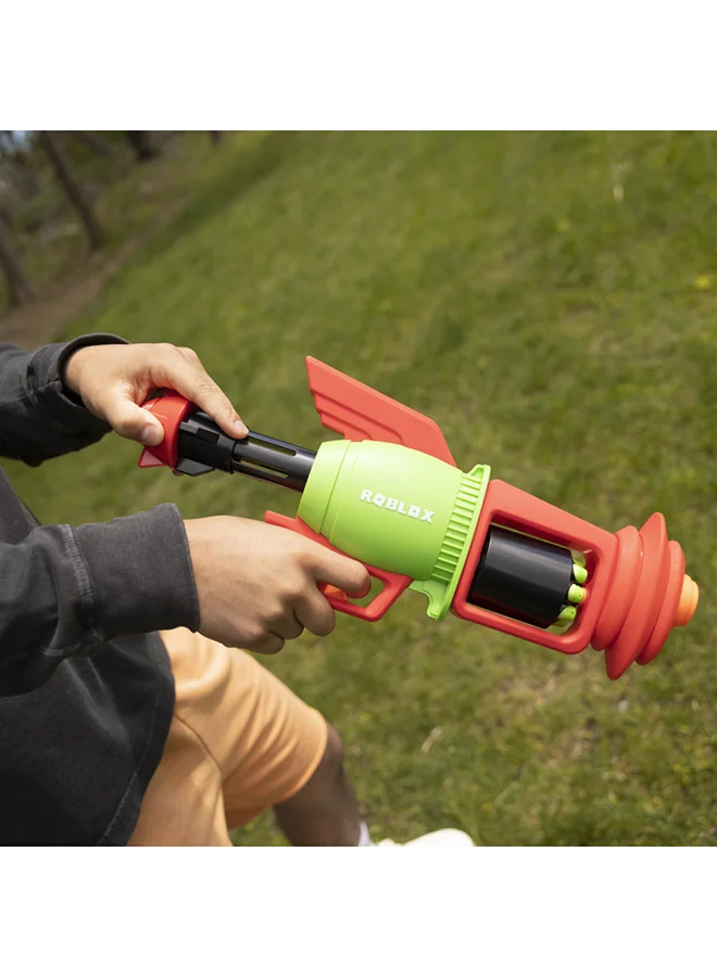 NERF Roblox Build A Boat For Treasure: Spacelock Ray Blaster, Includes Code To Redeem Exclusive Virtual Item, 8 Elite Darts