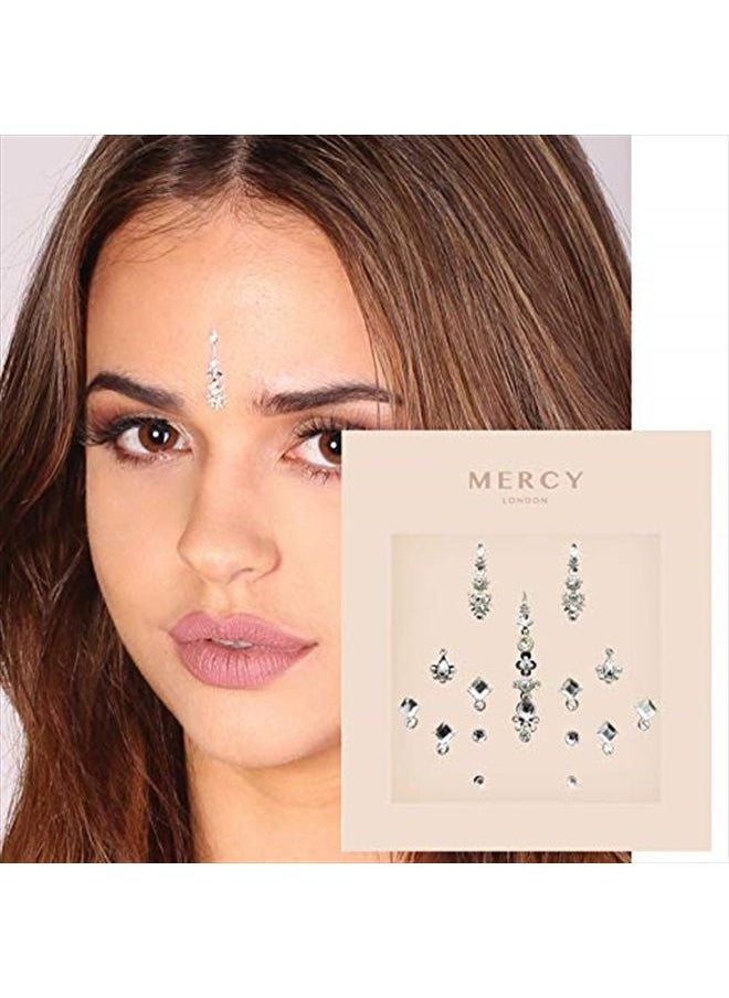 KARIZMA - Gigi Silver Bindi ✮ Crystal Indian Bindi Face Jewels Silver Packet - Image 1