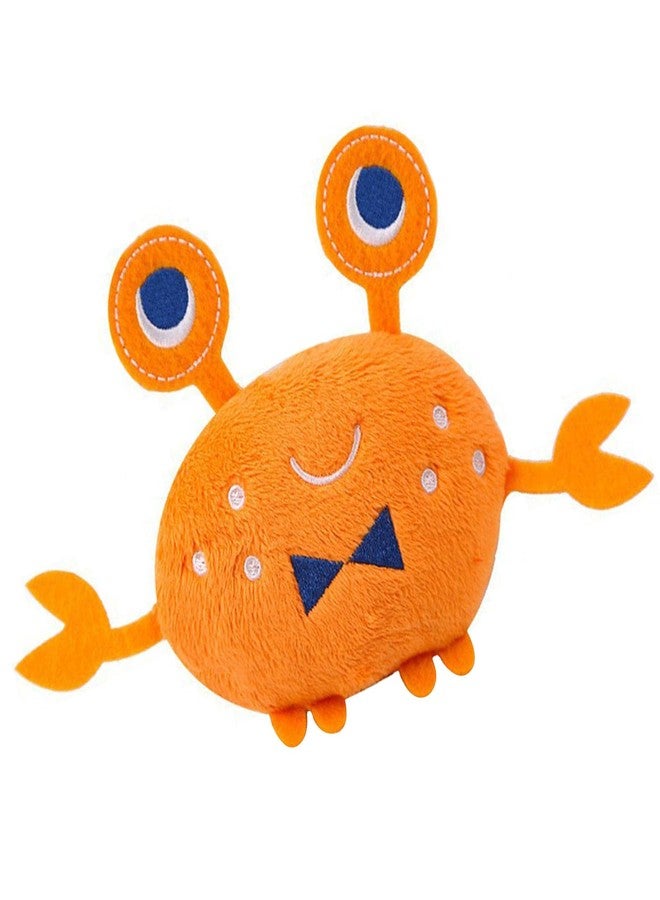 Fydun Dog Squeaky Toys, Plush Crab Shape Bite Interactive Toys, Puppy Teething Squeak for Pet Orange Small and Medium Dogs - Image 1