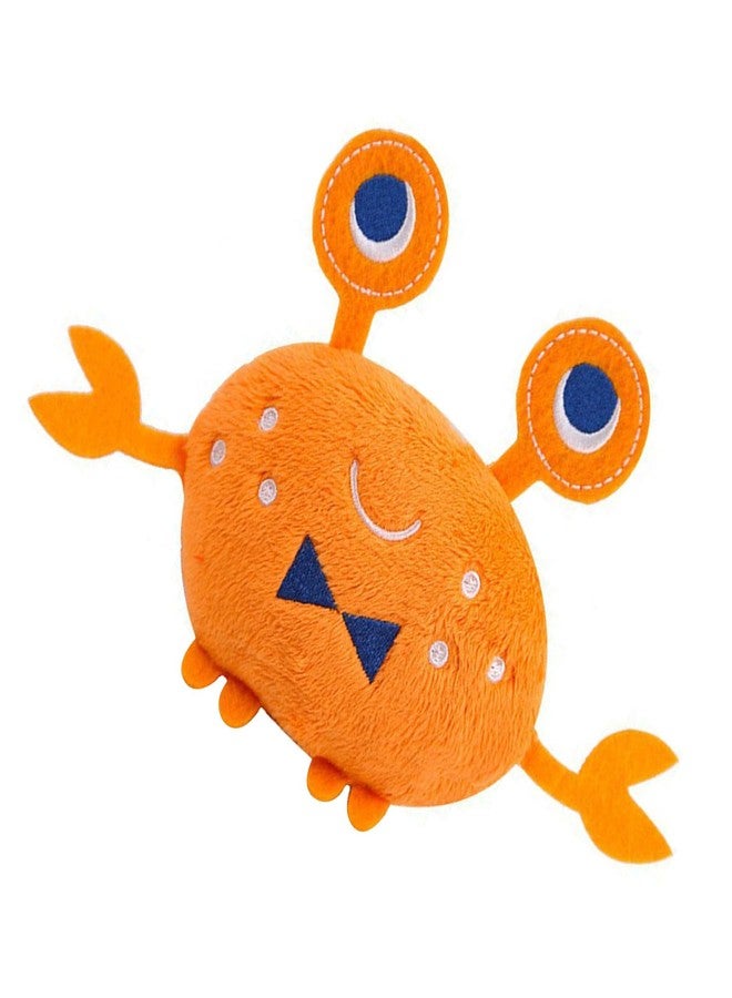 Fydun Dog Squeaky Toys, Plush Crab Shape Bite Interactive Toys, Puppy Teething Squeak for Pet Orange Small and Medium Dogs - Image 2