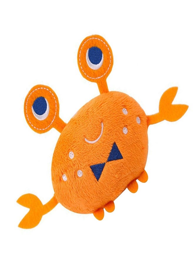 Fydun Dog Squeaky Toys, Plush Crab Shape Bite Interactive Toys, Puppy Teething Squeak for Pet Orange Small and Medium Dogs - Image 4