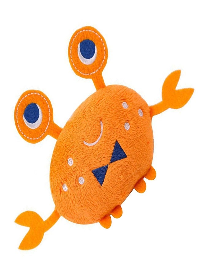 Fydun Dog Squeaky Toys, Plush Crab Shape Bite Interactive Toys, Puppy Teething Squeak for Pet Orange Small and Medium Dogs - Image 3