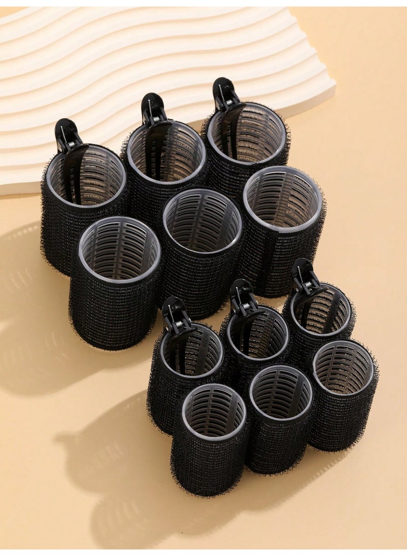 Miamia 18 Pcs Large Curling Wand Set (With Caps) for Long, Medium, Short and Bangs Heat-Free Curling Wands (Includes 12 Large Tubes   6 Caps) Beauty Styling Supplies for Salon and Travel  Black - Image 5