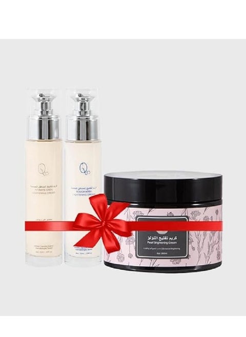 Sensitive Area Lightening Cream, Rough Area Lightening Cream and Pearl Lightening Cream - This unique set is designed to meet your skin needs.