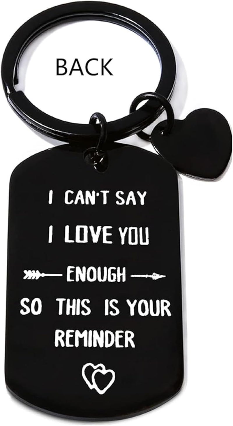 X spring Elegant Black Keychain for Boyfriend with Heart Charm - Meaningful Gift for Him - Image 3