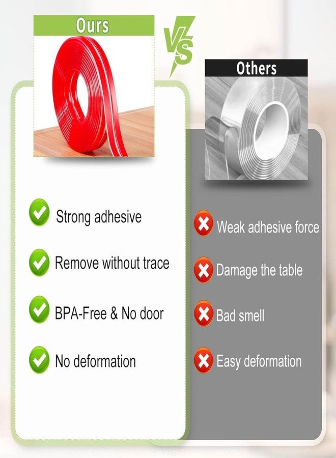 EKDHRA ENTERPRISE EKDHRA 4-Meter Edge Protector, Baby Proofing Edge Protector Strip for Baby, Child Proof Table Edge Protectors Guards Safety Bumper Cover for Furniture Desk Crib Gate Bed Wall Soft Silicone - Image 5