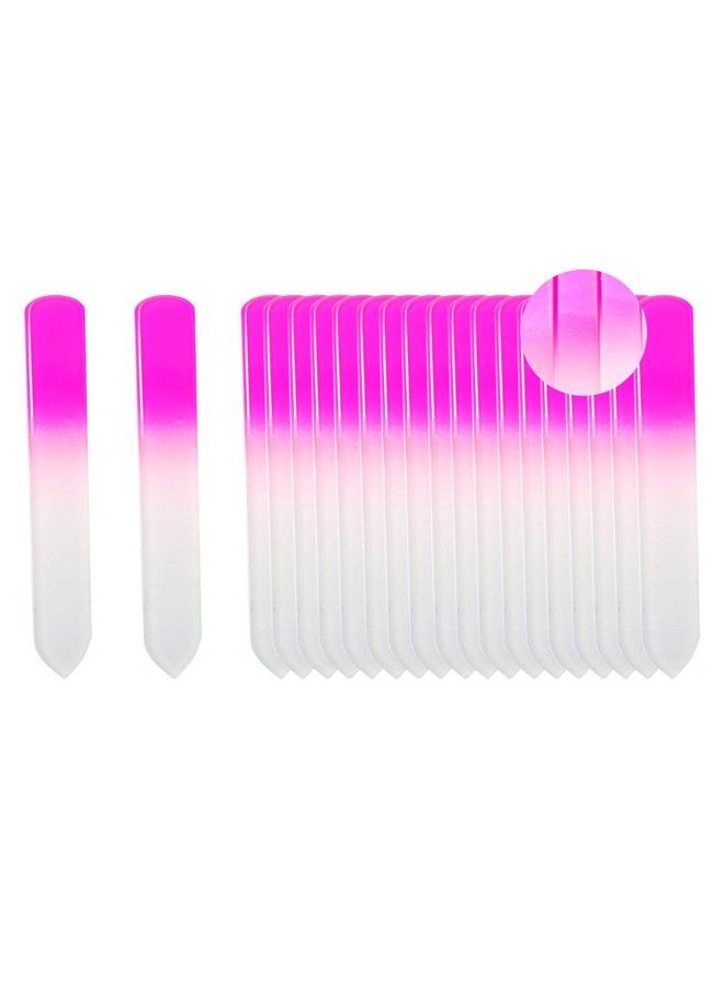 SIUSIO 20Pk 3.5 Inch Professional Czech Short Crystal Glass Baby Nail Files Buffer Mini Manicure Kit Set Gradient Rainbow Color For Nail Polishing The Best Emory Boards For Fingernail & Toenail Care - Image 2