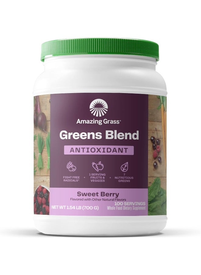 Amazing Grass Greens Blend Antioxidant: Super Greens Powder Smoothie Mix with Organic Spirulina, Beet Root Powder, Elderberry & Probiotics, Sweet Berry, 100 Servings - pzsku/Z3273413EBDA7500A49E4Z/45/_/1740377525/119b777a-ccac-45c0-b87c-626547defc61