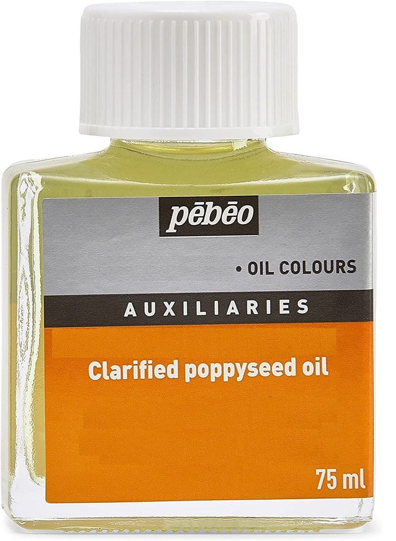 Pebeo Clarified Poppy Oil 75 ml Painting Medium Transparent - Image 1