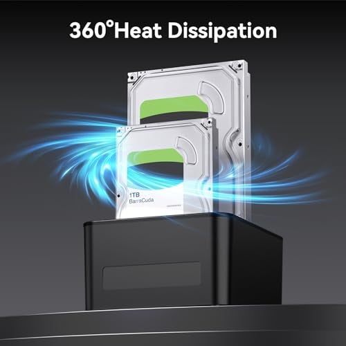CENMATE 3 Bay Hard Drive Enclosure for 2.5“/3.5" SATA HDD/SSD with USB A/C 3.0, Hard Drive Enclosure Support Hot Swappable, Tool-Free HDD Enclosure - Image 4