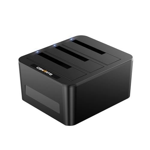 CENMATE 3 Bay Hard Drive Enclosure for 2.5“/3.5" SATA HDD/SSD with USB A/C 3.0, Hard Drive Enclosure Support Hot Swappable, Tool-Free HDD Enclosure - Image 1
