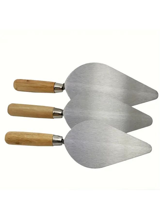 6in Wooden Handle Trowel Premium Masonry Tool For Plastering Tile Stone Flooring Installation - Image 5