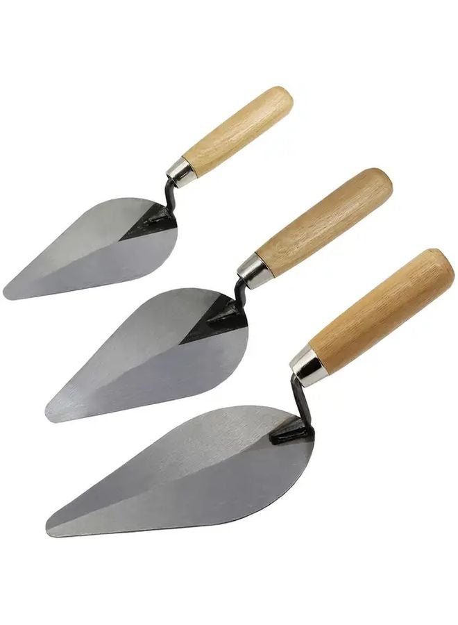 6in Wooden Handle Trowel Premium Masonry Tool For Plastering Tile Stone Flooring Installation - Image 2