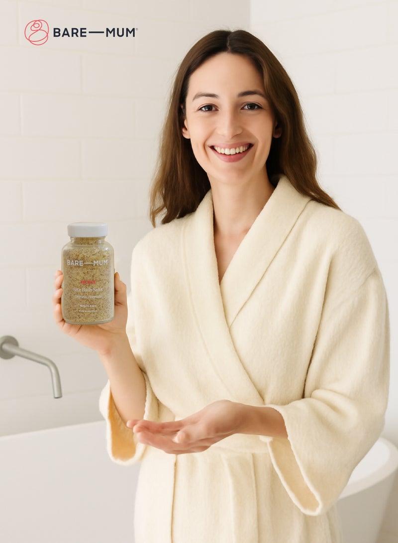 BARE-MUM Sitz Bath Salts | Organic Formula | Epsom Salt | Coconut Milk | Natural Herbs | Pain Relief for Postpartum | Relieves Soreness, Itchy Skin & Swelling | 150g | Made in Australia - Image 2