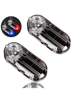 CMGTYYD. 2Pcs السيارات الشمسية لمكافحة السرقة LED فلاش أضواء السلامة المحاكاة الإنذار مكافحة السرقة السلامة السيارات الداخلية أضواء السلامة السيارات الملحقات أضواء التحذير فلاش السيارات الشمسية LED مكافحة السرقة المطاط العرق الديكور عيوب الهواء  - Image 1