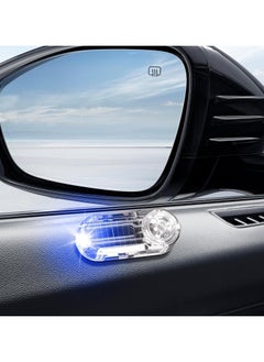 CMGTYYD. 2Pcs السيارات الشمسية لمكافحة السرقة LED فلاش أضواء السلامة المحاكاة الإنذار مكافحة السرقة السلامة السيارات الداخلية أضواء السلامة السيارات الملحقات أضواء التحذير فلاش السيارات الشمسية LED مكافحة السرقة المطاط العرق الديكور عيوب الهواء  - Image 2