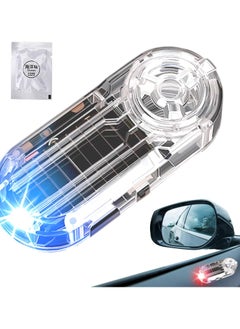 CMGTYYD. 2Pcs السيارات الشمسية لمكافحة السرقة LED فلاش أضواء السلامة المحاكاة الإنذار مكافحة السرقة السلامة السيارات الداخلية أضواء السلامة السيارات الملحقات أضواء التحذير فلاش السيارات الشمسية LED مكافحة السرقة المطاط العرق الديكور عيوب الهواء  - Image 3