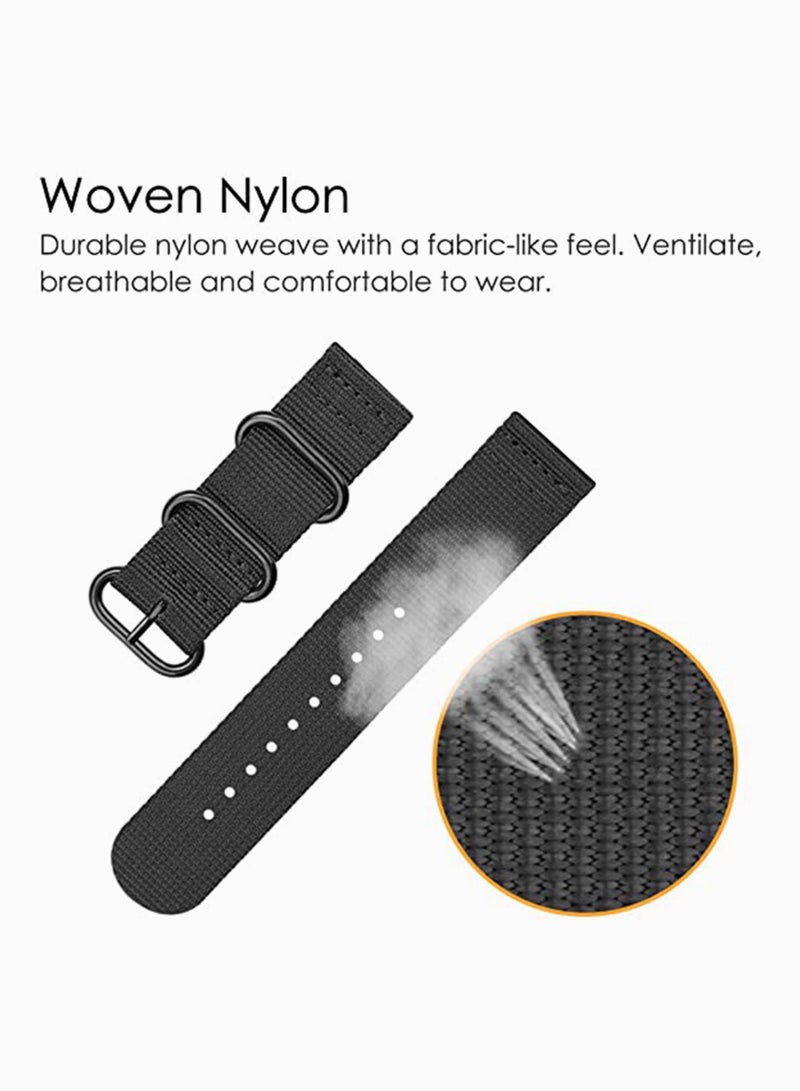 SYOSI Band Compatible for Garmin Fenix 7/Fenix 5/Fenix 6, 22mm Easy Fit Soft Woven Nylon Sport Strap - Image 2