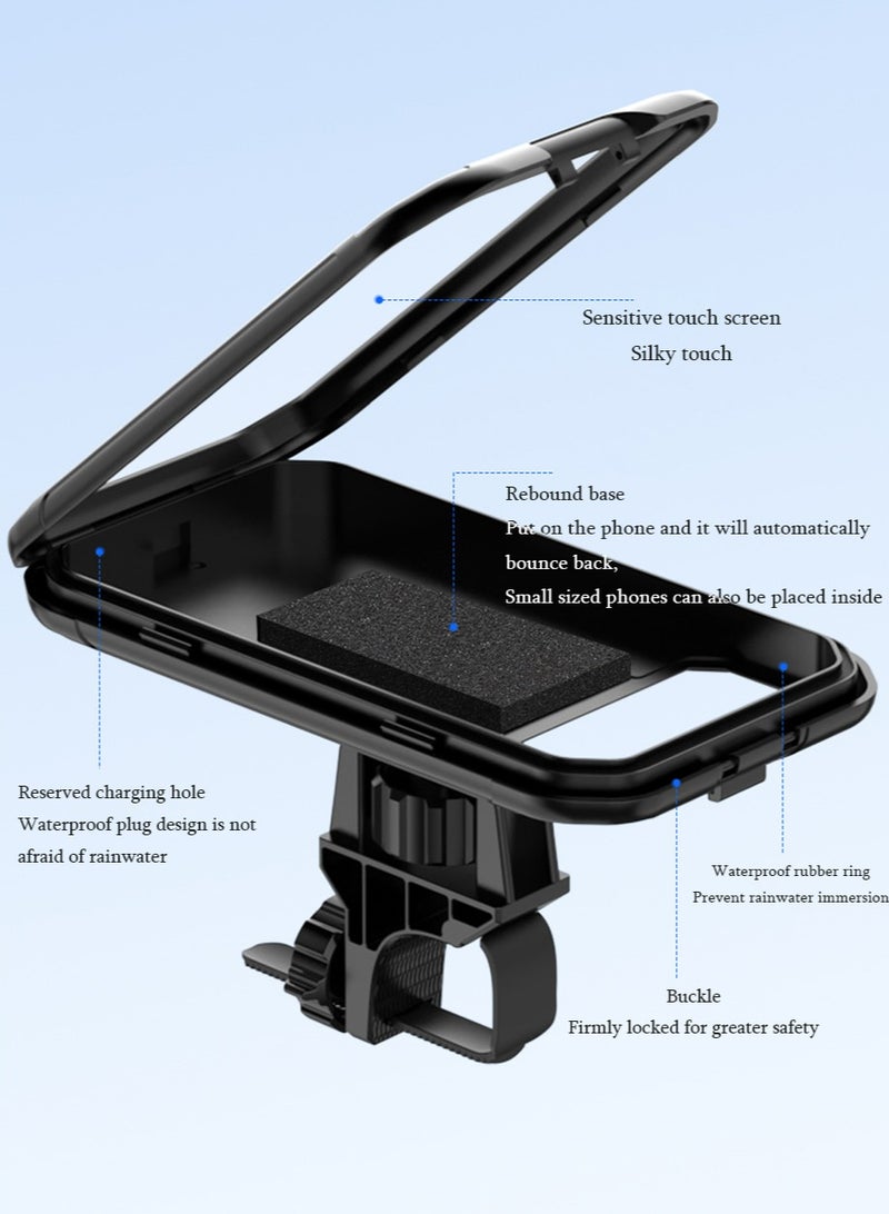 X-level Bike Phone Holder, [New 2024] Motorbike Phone Holder Waterproof 360°Rotation Universal Bicycle Handlebar Phone Mount Holder for 4-6.9 inch Smartphones - Image 2