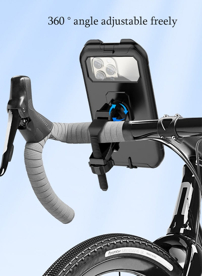X-level Bike Phone Holder, [New 2024] Motorbike Phone Holder Waterproof 360°Rotation Universal Bicycle Handlebar Phone Mount Holder for 4-6.9 inch Smartphones - Image 3