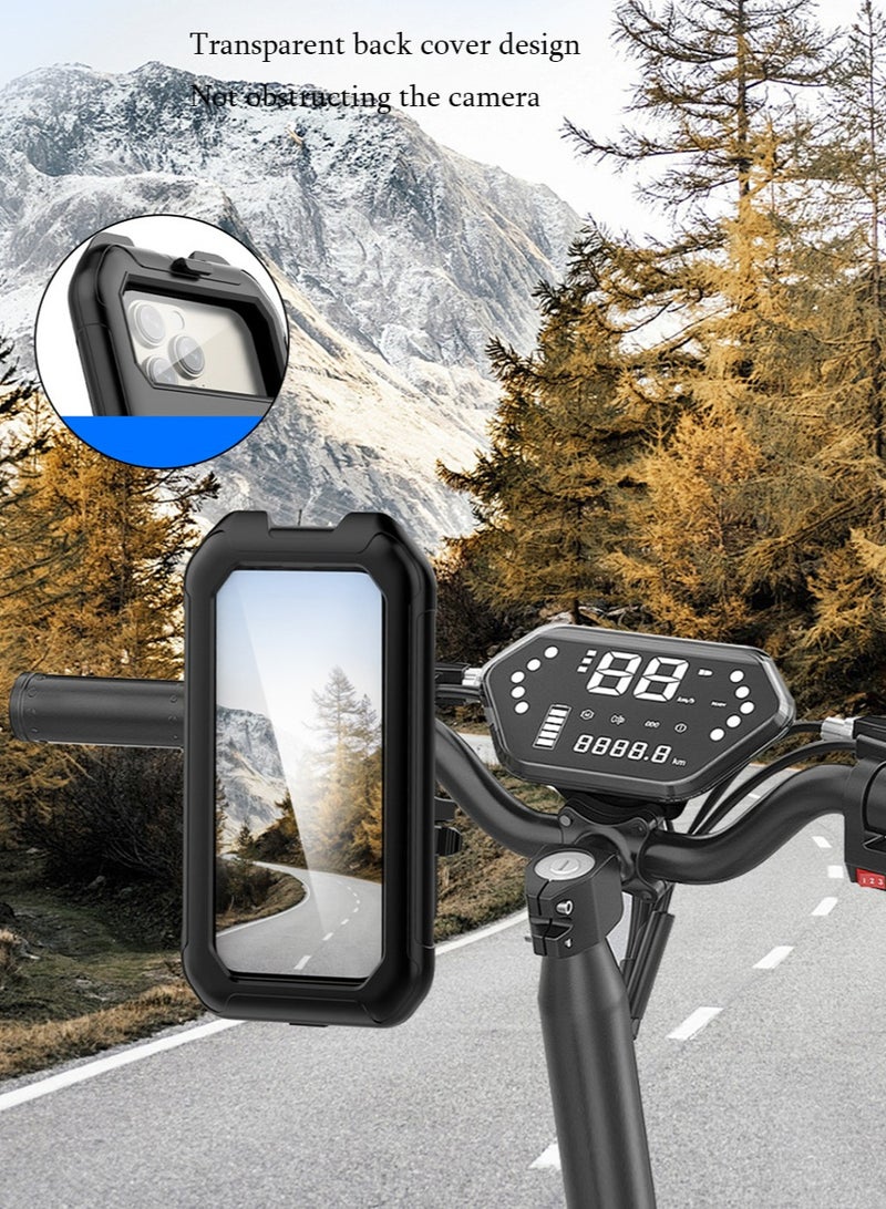X-level Bike Phone Holder, [New 2024] Motorbike Phone Holder Waterproof 360°Rotation Universal Bicycle Handlebar Phone Mount Holder for 4-6.9 inch Smartphones - Image 4