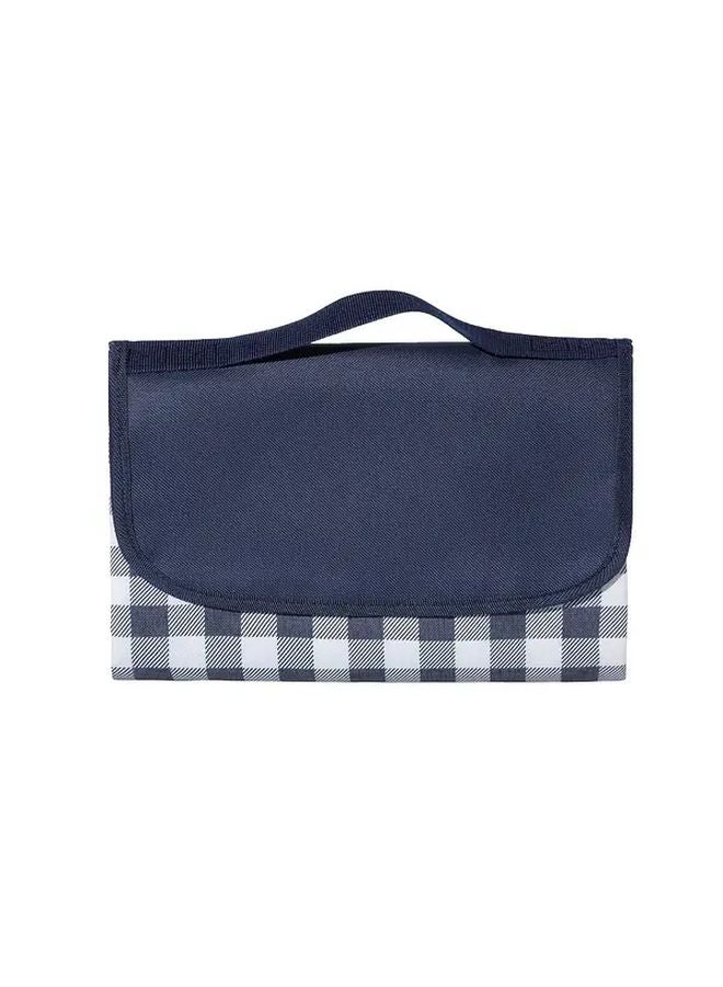 Dark Blue Oxford Cloth Beach Mat Portable Foldable Moisture Resistant Camping Mat - Image 1