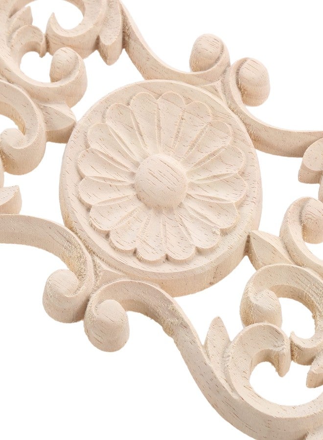 MUXSAM Wood Onlays Appliques, Long Wooden Carved Overlays Furniture Center Carvings Decals for Cabinet Closet Door Wall Dresser DIY Crafts Project(2-Pack, 40x9cm/15.8"x3.6") - Image 4