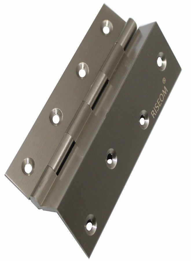 RiseOm Premium Brass Z Hinges for Cabinet Doors Heavy Duty, Corrosion-Resistant, Durable & Stylish (Pack of 10, SS-(4" x 3/4" x 19mm)) - Image 1
