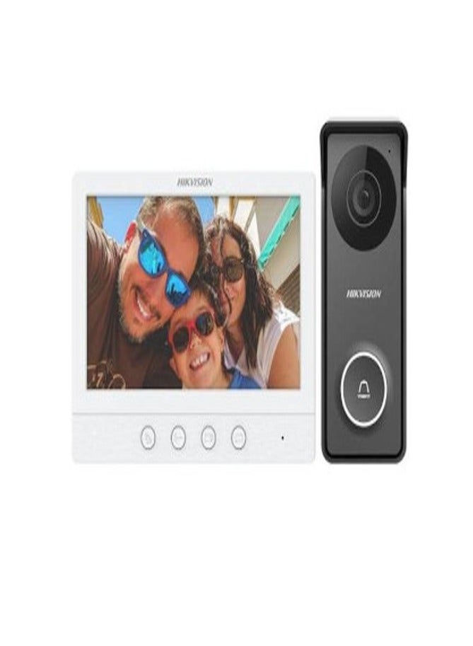 هيك فيجن مجموعة الاتصال الداخلي HD بالفيديو DS-K1S212 ذات 4 أسلاك - بوابتك الآمنة للعيش الذكي - Image 1