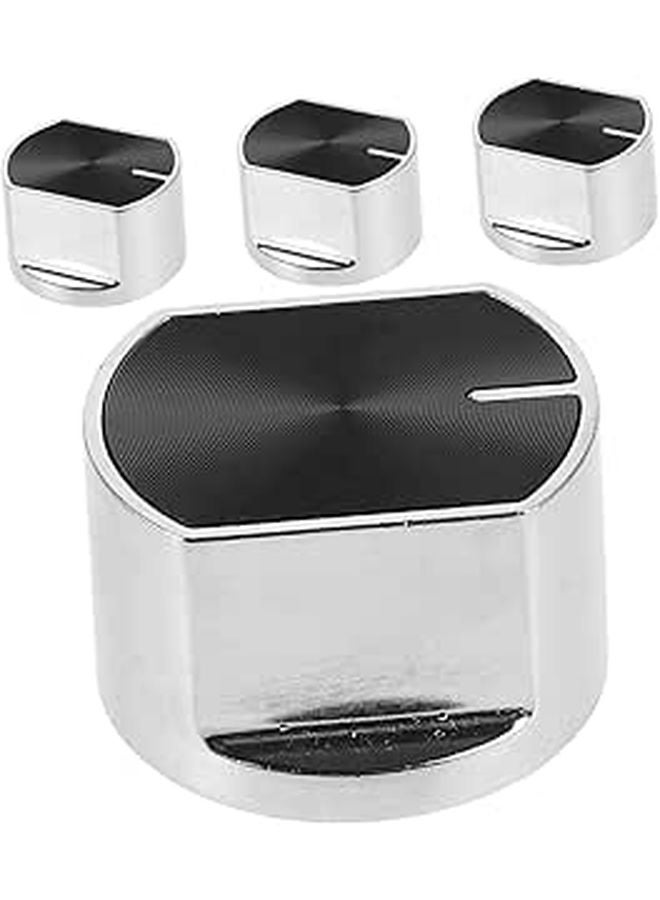 Zinc Alloy Gas Stove Knobs 4 Pack Ergonomic Round Replacement For Gas Ranges Ovens - Image 1