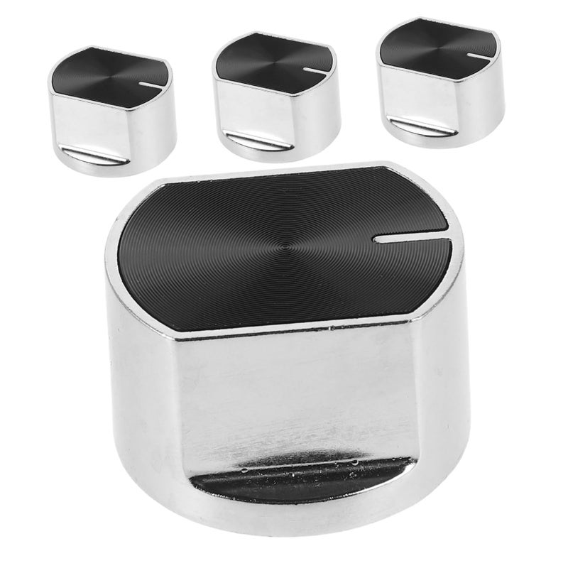 Zinc Alloy Gas Stove Knobs 4 Pack Ergonomic Round Replacement For Gas Ranges Ovens - Image 2