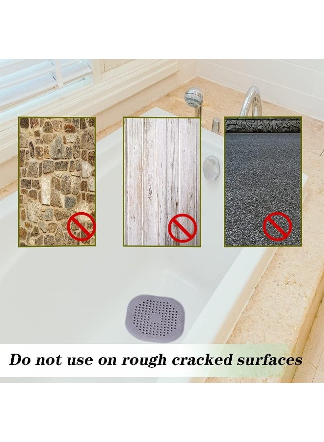Beauenty Pack of 2 Silicone Drain Strainer, Shower Hair Catcher, Bathtub Drain Cover, Drain Strainer for Bathroom Bathtub and Kitchen (2 Grey) - Image 4