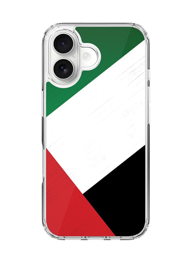 Stylizedd Classic Clear MagSafe Case for iPhone 17 , Hybrid Soft Case Flexible Edges Anti Drop TPU PC Gel Thin Transparent Cover [ Designed for iPhone 17 ] - Flag Of UAE Full Print - Image 1