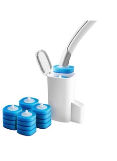 Toilet Bowl Cleaning Brush, Disposable Brush Head with 16 Refills Dissolving Wand Replacement Sponge, Soft Cleaner Brush for Bathroom Cleaning