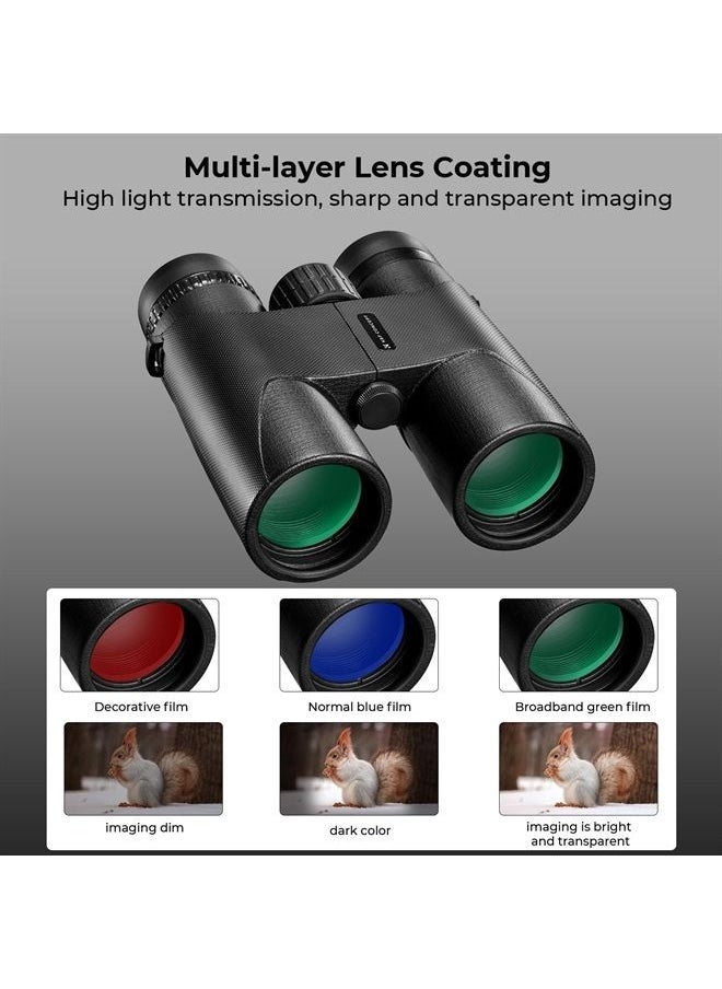 K&F Concept 10x42 Compact Binoculars for Kids and Adults, IP66 Waterproof with Tripod Converter, BAK4 Prism, FMC Lens, Cleaning Cloth for Bird Watching Hunting Travel Camping Stargazing  - Image 4