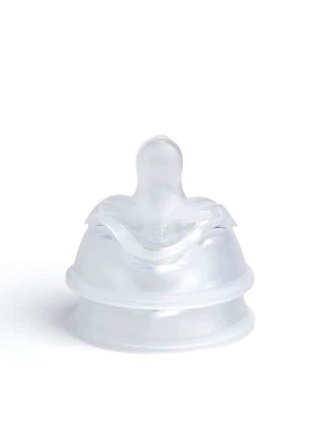 هيروبيليتي حلمات سيليكون مزدوجة مضادة للمغص من هيروبيليتي، حلمات على شكل صدر يشبه الثدي، تناسب زجاجات الأطفال من هيروبيليتي وزجاجات الأطفال البيئية، عبوة من 2 (حجم صغير) - Image 2