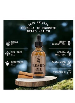 Striking Viking Striking Viking Scented Beard Oil Conditioner for Men - Natural Organic Formula with Tea Tree, Argan and Jojoba Oils - Softens, Smooths, and Strengthens Beard Growth (2 Fl Oz (Pack of 1), Sandalwood)  - Image 2