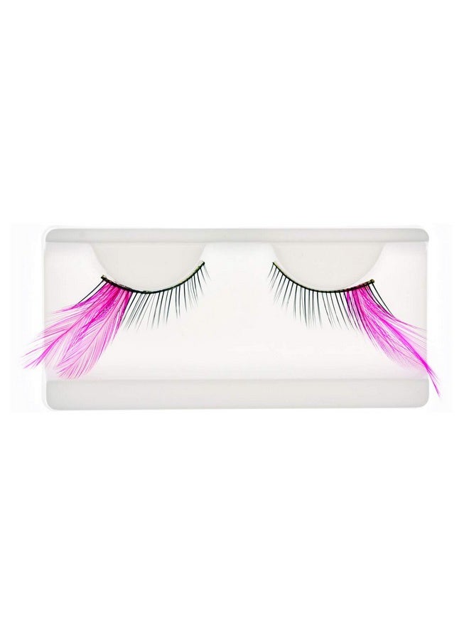 DESIRES LASHES By EMILYSTORES Emilystores Red Lashes Halloween Eyelashes Winged Costume Color For Makeup Party Show Dramatic Events 1 Pair  - Image 1