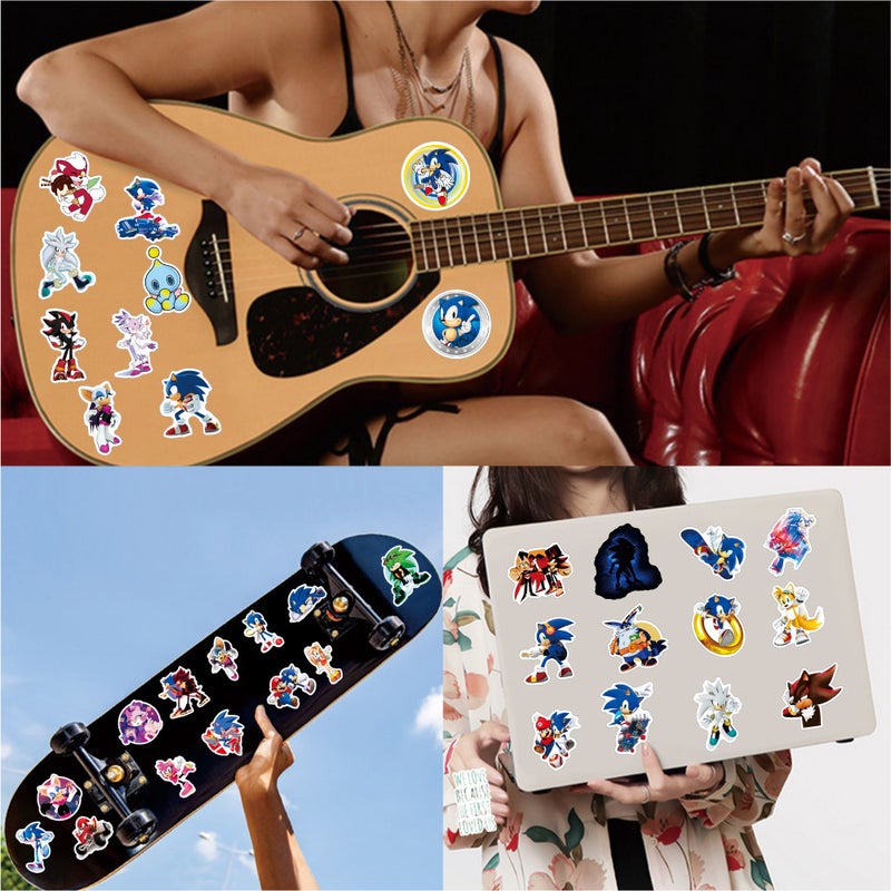 50-100 Pcs Sonic Graffiti Stickers Waterproof - Image 3
