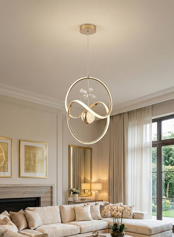 BUY4LESS -  Modern Lighting, Light, Chandelier, Gold Color, 44x26 cm, Suitable for bedroom and living room, Adjustable height - Image 2
