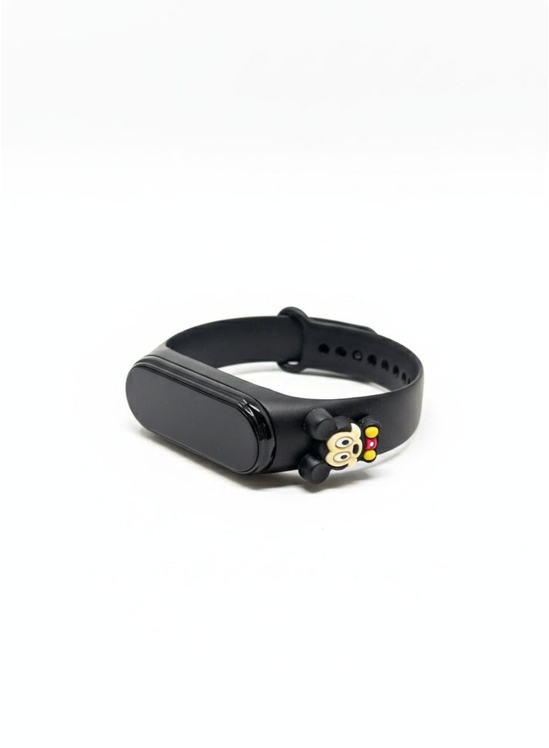 Digital Watch Touch for Boys & Girls & Yoth Rubber Strap With a Fun and Attractive Design Black
