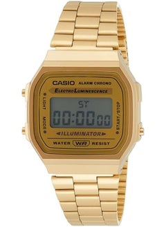 CASIO Casio Unisex Illuminated Digital Dial Gold Tone Stainless Steel Band Watch [A168WG-9WDF]  - Image 1